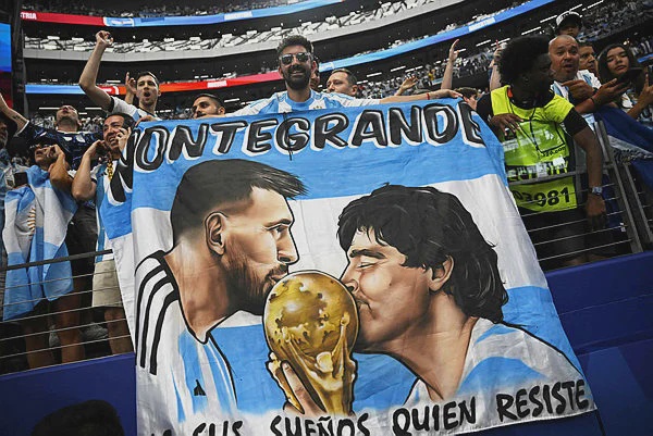 Image from: World Cup exploits of Maradona and Messi have Argentina fans in raptures