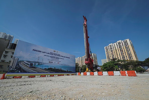 Image from: Mutiara Line LRT stations take shape as construction gains pace