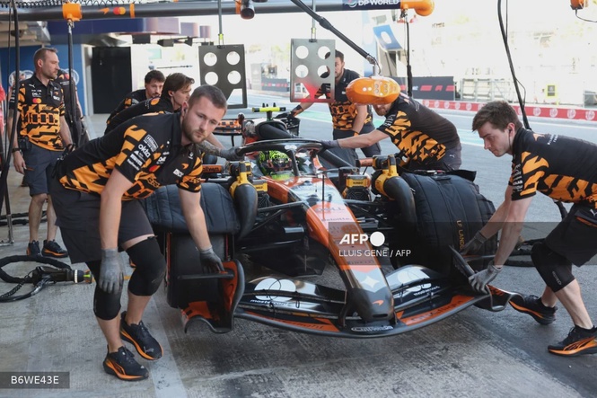 Image from: Norris edges Russell in second Barcelona F1 practice