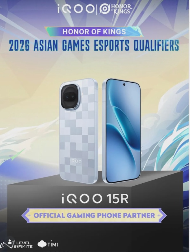 Image from: iQOO 15R Named Official Gaming Phone for 2026 Asian Games Esports Qualifiers: Honor of Kings