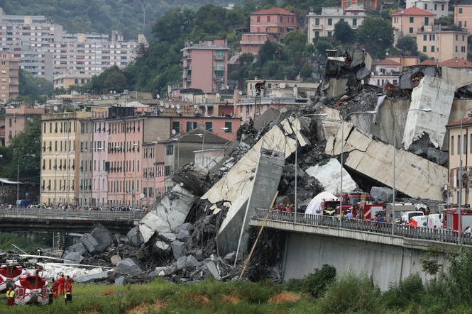 Image from: Italy court to rule in deadly Genoa bridge collapse