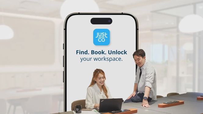 Image from: JustCo app enables on-demand booking of workspace- No monthly membership required