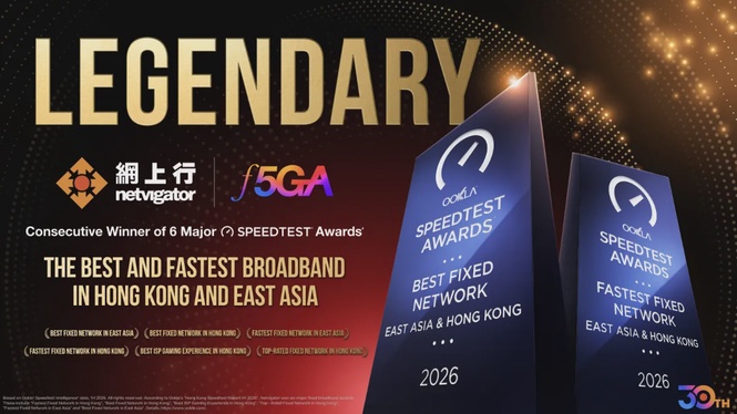 Image from: Netvigator wins Six Ookla® Speedtest® awards again