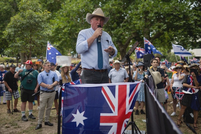 Image from: Australian politician yells at dog during live TV interview