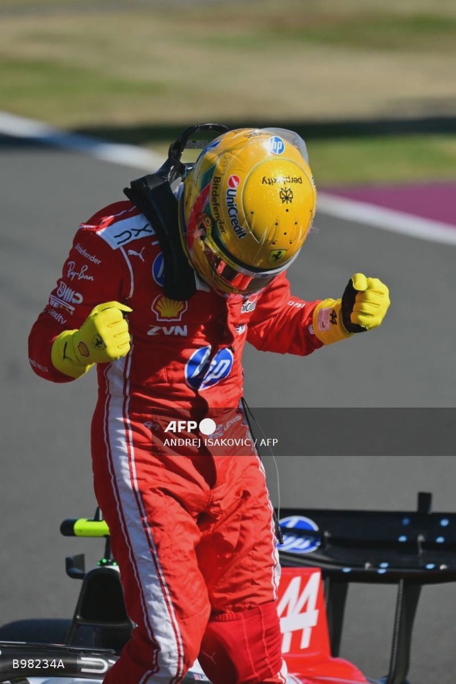 Image from: Hamilton takes vintage Silverstone sprint pole for Ferrari