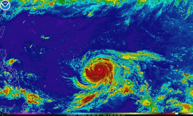 Image from: Typhoon Bavi threatens US Pacific islands with super storm