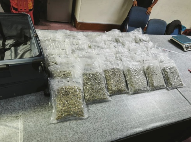 Image from: AKPS foils bid to smuggle cannabis worth over RM1 million through KLIA