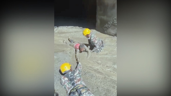 Image from: Nepal army drills into hydropower tunnel to rescue 100 trapped