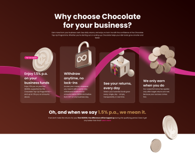Image from: Chocolate Finance launches Chocolate Business to help companies put idle cash to work