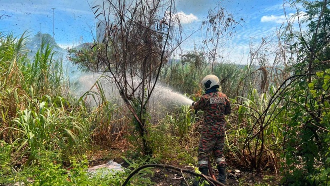 Image from: Bomba padam kebakaran hutan lebih dari dua hektar di Pelabuhan Klang