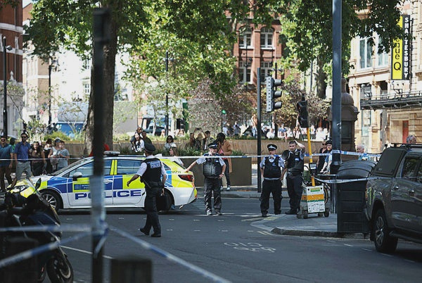 Image from: Woman charged after four stabbed in central London