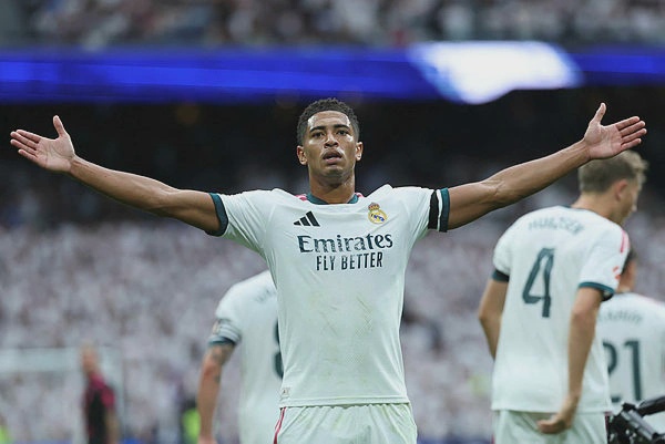 Image from: Bellingham, Mbappe fire as Real Madrid ease to Malaga win