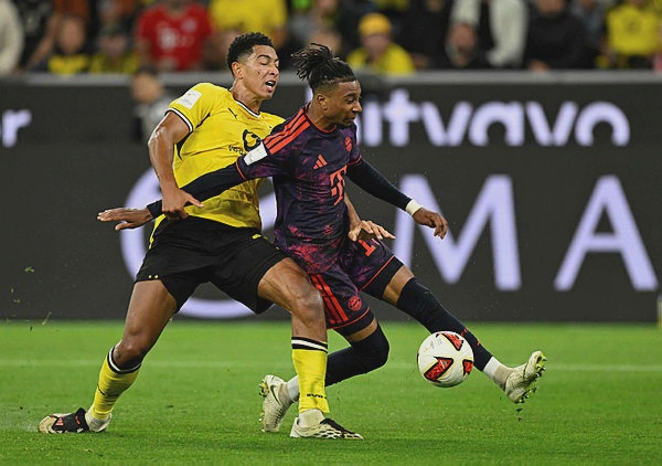 Image from: Olise helps Bayern past Dortmund in German Supercup