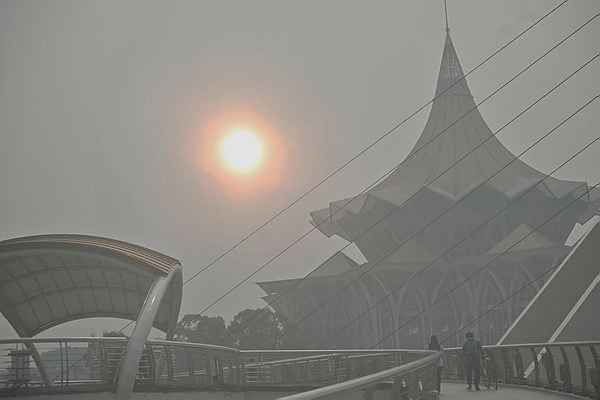 Image from: Serian district police HQ in Sarawak records very unhealthy API as at 5pm