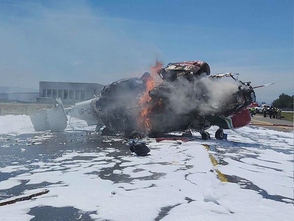 Image from: Sultan Abdul Aziz Shah Airport reopens after helicopter explosion on runway