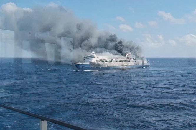 Image from: Five dead, 41 missing in Indonesia ferry fire