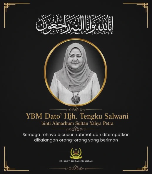 Image from: Bonda saudara Sultan Kelantan mangkat, Festival Senjata Warisan ditutup hari ini