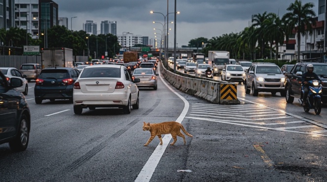 Image from: Highway cat abandonment discussion triggers outrage, calls for greater compassion towards animals