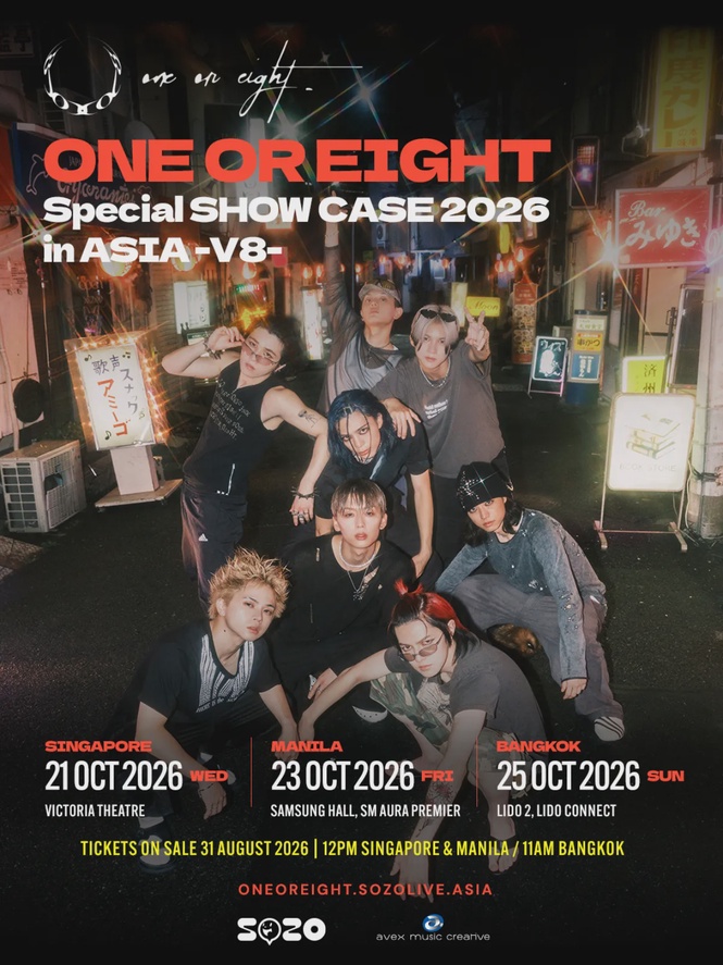 Image from: ONE OR EIGHT Set to Ignite Southeast Asia with “Special SHOW CASE 2026 in ASIA -V8-” This October