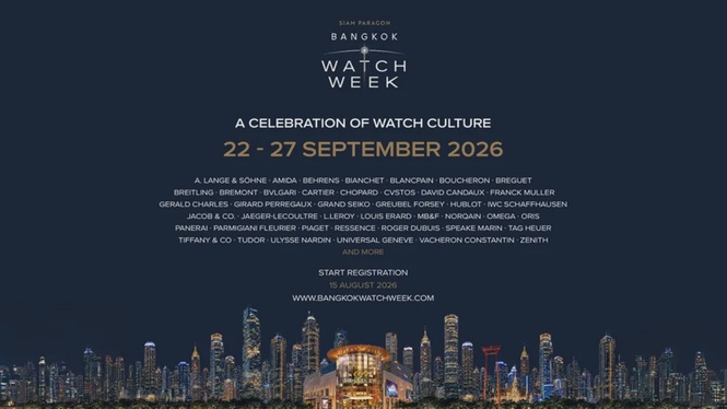 Image from: “Siam Paragon Bangkok Watch Week 2026” Elevates Bangkok as a Global Watch Destination