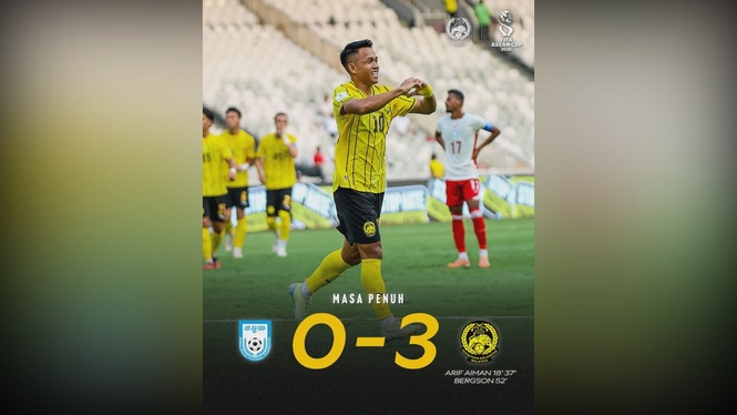 Image from: FIFA ASEAN Cup: Arif Aiman brace fires Malaysia past Bangladesh 3-0