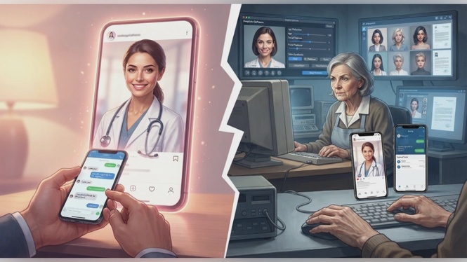 Image from: 65-year-old woman uses AI to pose as young doctor, dupes man of RM110,000