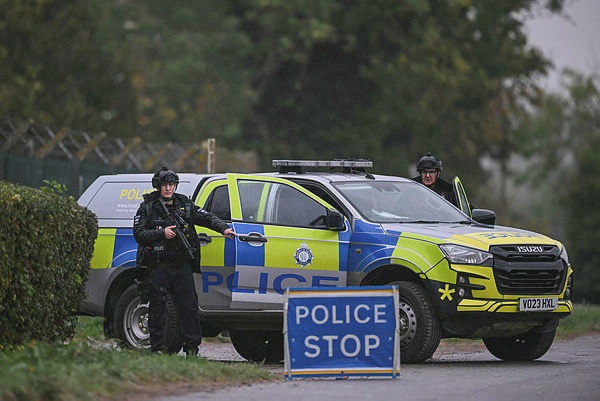 Image from: UK police release on bail five men held over airbase incident