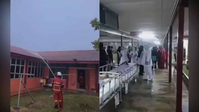 Image from: Siling wad kanak-kanak, wanita Hospital Jengka terbakar – Polis