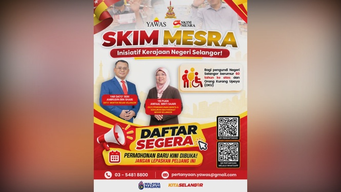 Image from: Selangor buka 50,000 permohonan baharu Skim Mesra warga emas, OKU