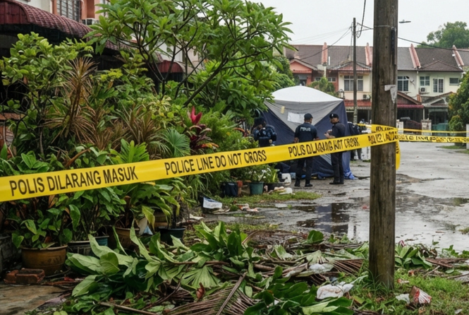 Image from: Body of unidentified man found in 10-metre-deep drain at Taman Pantai Jerejak