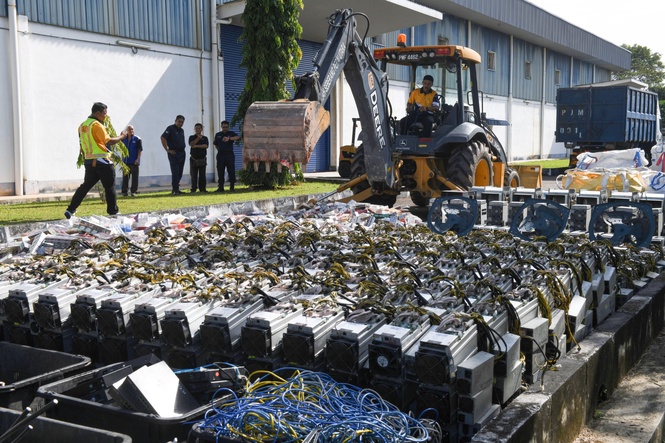 Image from: Polis rampas 168 mesin Bitcoin di Sungai Siput dan Perak Tengah