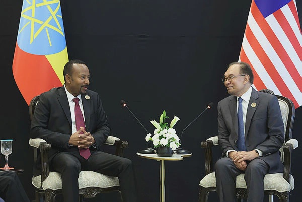 Image from: PM Anwar, Abiy Ahmed talk embassy plans at BRICS Summit