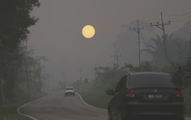 Image from: Haze: Serian and four areas in Sarawak record unhealthy API