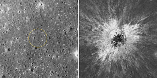 Image from: NASA scan discovers new, ‘once in a century’ Moon crater