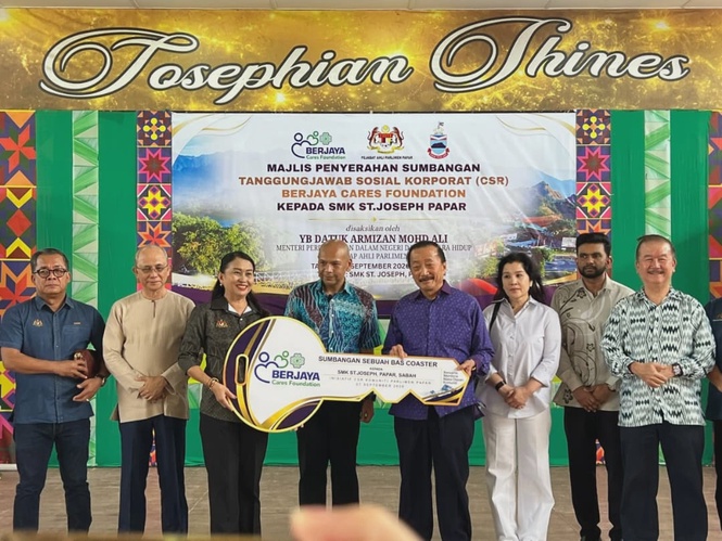 Image from: Berjaya Cares Foundation donates 28-seater bus to Papar school