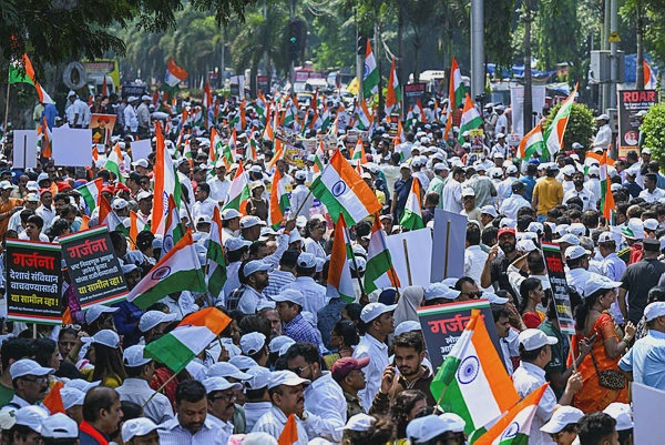 Image from: Indians protest election chief ahead of top court hearing