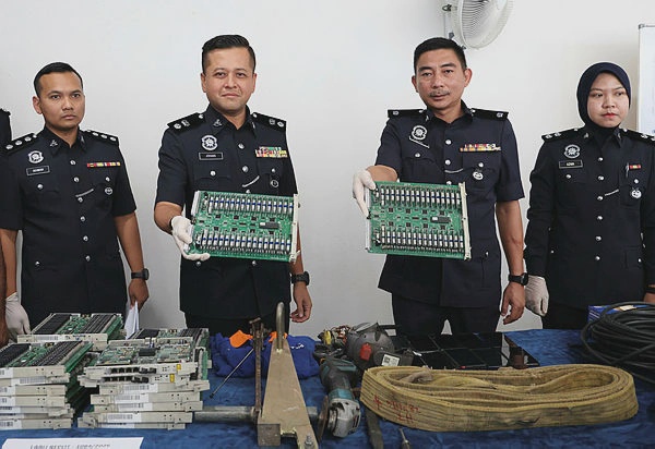 Image from: Tujuh sindiket curi kabel telekom tumpas di Nilai, 47 ditahan