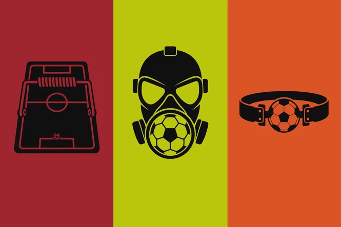 The Bread and Football series by Iranian artist Behnam Raeesian. From left: The Beautiful Trap, Toxic Match, and Diversion.