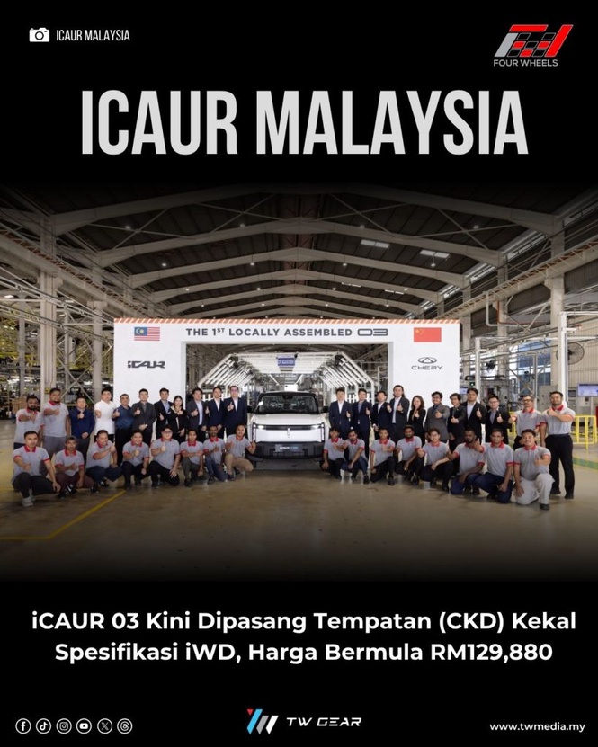 Image from: iCAUR 03 Kini Dipasang Tempatan (CKD) Kekal Spesifikasi iWD, Harga Bermula RM129,880