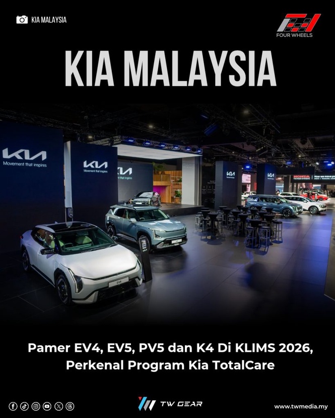 Image from: KIA Pamer EV4, EV5, PV5 dan K4 Di KLIMS 2026, Perkenal Program Kia TotalCare