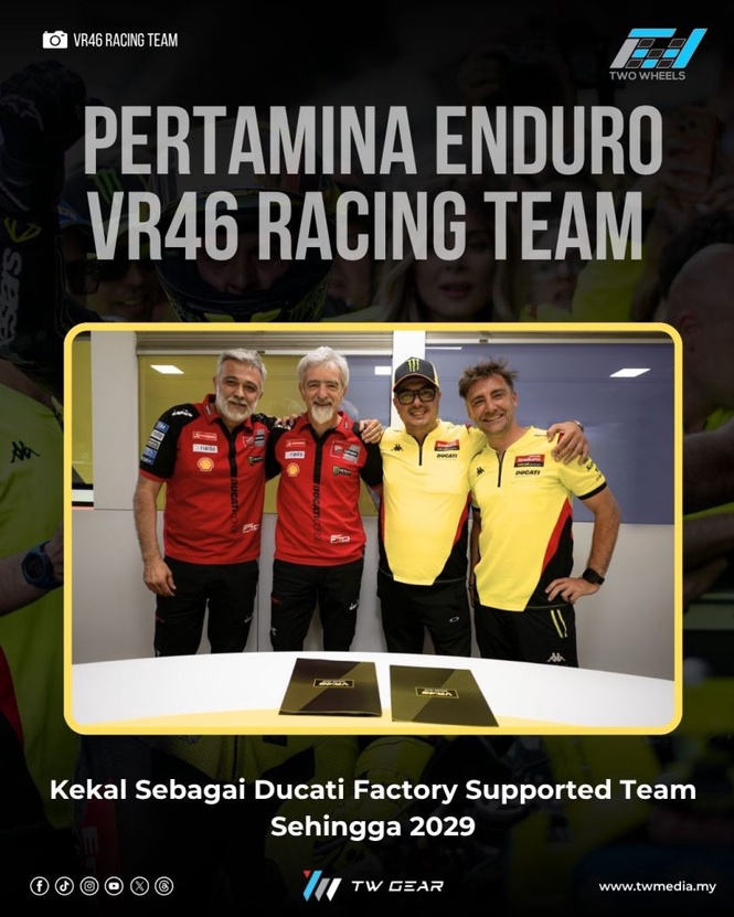 Image from: Pertamina Enduro VR46 Racing Team Kekal Sebagai Ducati Factory Supported Team Sehingga 2029