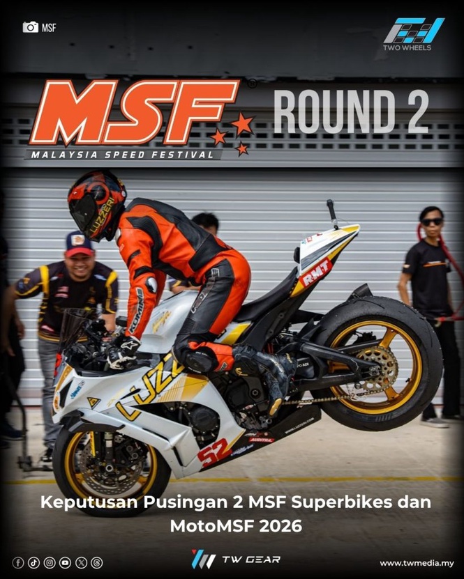Image from: Keputusan Pusingan 2 MSF Superbikes dan MotoMSF 2026: Superbikes & American V-Twin Meriahkan Sepang