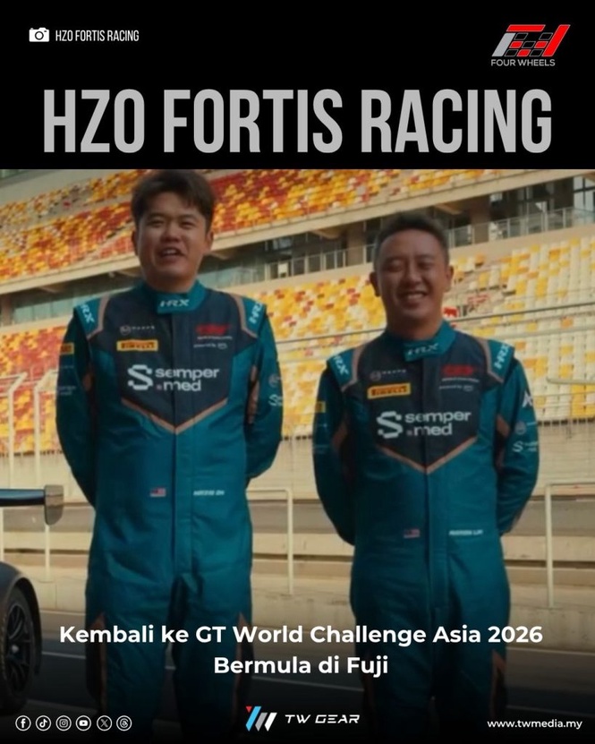 Image from: HZO Fortis Racing Kembali ke GT World Challenge Asia 2026 Bermula di Fuji