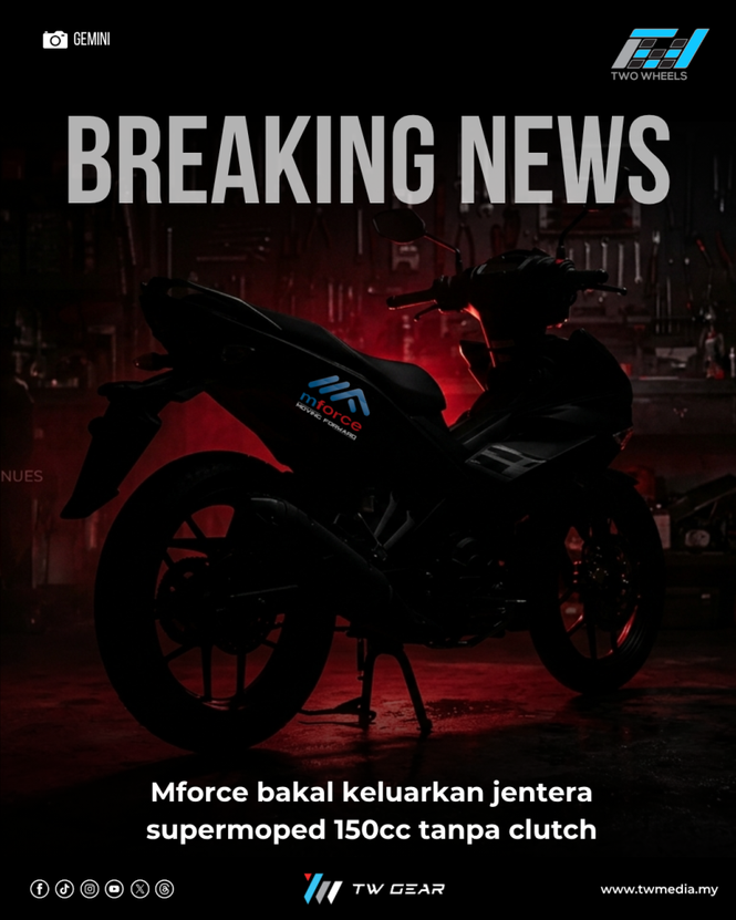Image from: Mforce Bangunkan Barisan Kapcai 150cc Dengan Transmisi Auto Clutch, Media Malaysia Bakal Dibawa Ke China