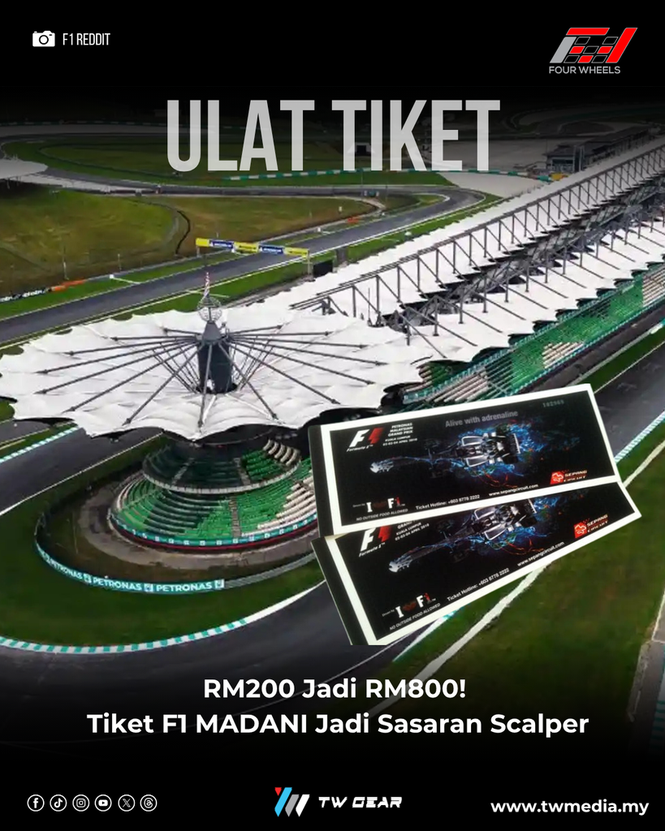 Image from: Tiket F1 MADANI Habis, Scalper Pula Bermaharajalela?