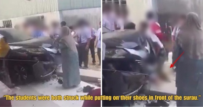 13yo Girl Killed After 57yo Teacher Accidentally Accelerates & Crashes Car into 2 Students at Kelantan School
