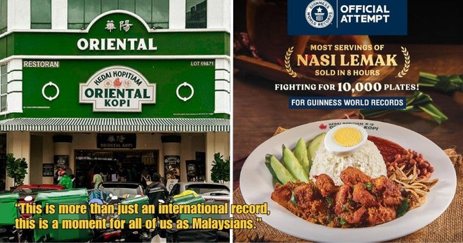 Oriental Kopi to Attempt Guinness World Record by Serving 10,000 Plates of Nasi Lemak in 8 Hours