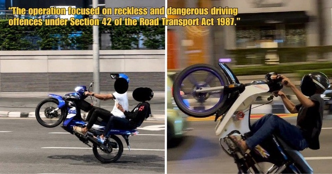 15yo M’sian & 18yo Foreign ‘Rempit’ Perform Wheelies in Bukit Bintang, Get Detained & Motorbikes Seized by JPJ