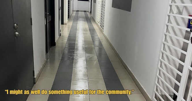 M’sian Woman Goes Viral for Mopping Entire Corridor on Her Apartment Floor as a Form of Exercise