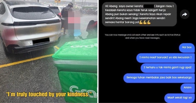 “Don’t worry about repairs, just be safe” – Luxury Car Driver’s Kind Message to Rider After Accident Wins Hearts